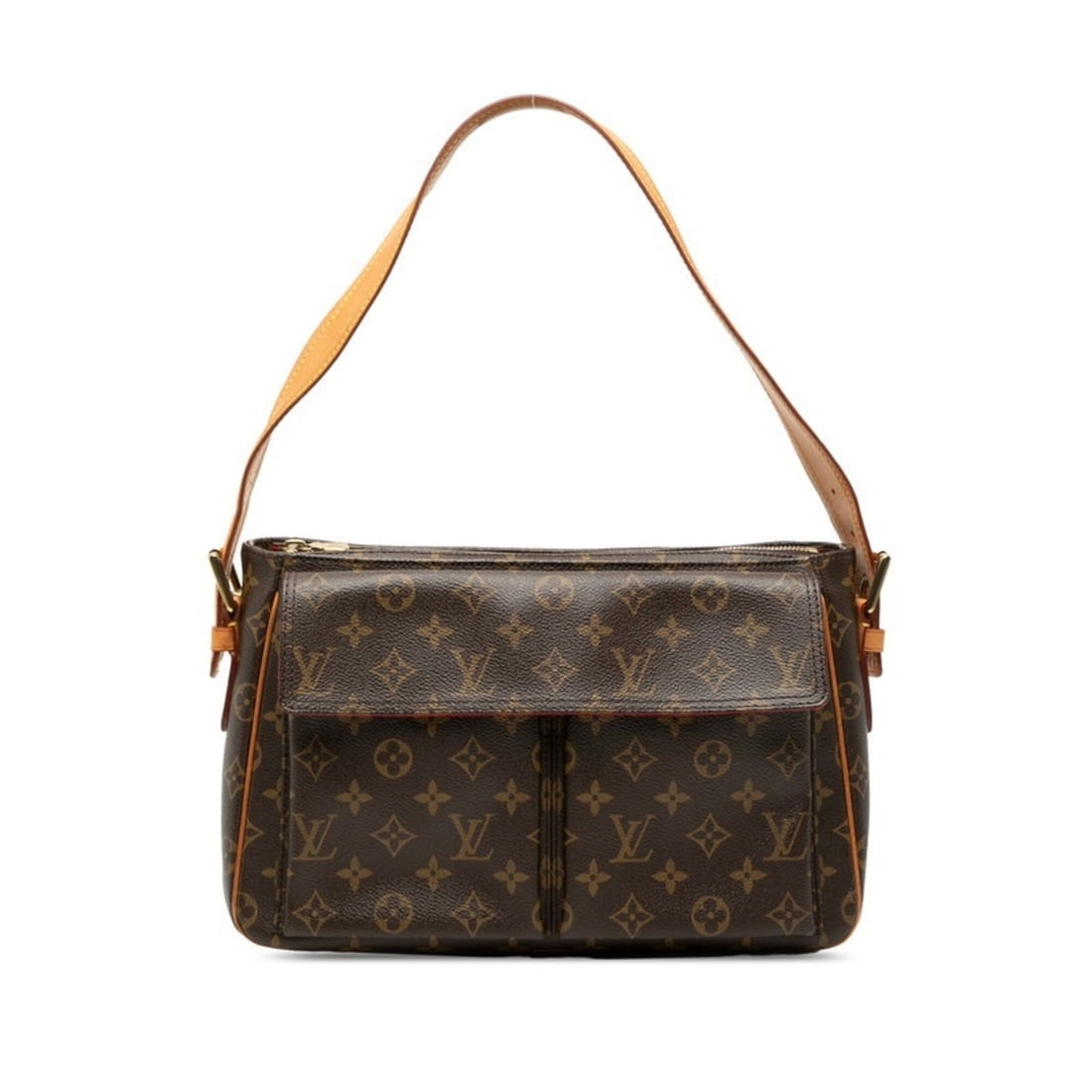 Louis Vuitton Monogram Vivacite GM One-Shoulder Bag M51163 Brown Leather Women's LOUIS VUITTON (1 of 14)