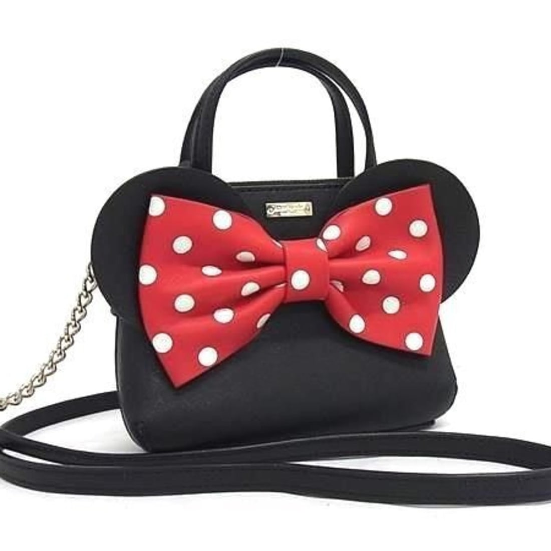 KATE SPADE Kate Spade Handbag Disney Collaboration Minnie Mouse Micro Satchel WKRU6606 Women's: --- Catalog ---Category: SizeSize (HxWxD): 14.5cm x 17.5cm x 6cm / 5.7'' x 6.88'' x 2.36''Category: DesignType: Handbag, Shoulder bagColor: Black, Red colorGender: WomenMaterial: Leather Category: Gen