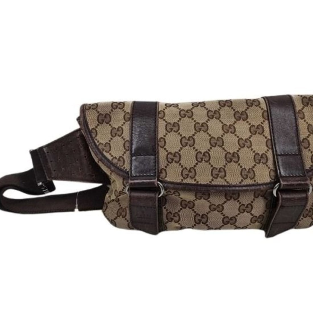 GUCCI GG Canvas Body Bag 145851 Brown Beige Leather Men's Women's Waist: --- Catalog ---Category: SizeSize (HxWxD): 16cm x 30cm x 4cm / 6.29'' x 11.81'' x 1.57''Category: DesignType: Fanny pack, Sling bagColor: Beige, BrownGender: Men,WomenMaterial: GG canvas , Leather Cat