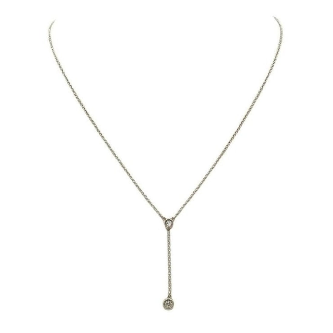 Tiffany & Co. Necklace By the Yard Silver SV925 Women's 2PD: --- Catalog ---Category: SizePendant Size: 34mm x 4mm / 1.33'' x 0.15''Neck Circumference: 41 cm / 16.14''Category: DesignColor: SilverGender: WomenMaterial: Silver 925Pendant Type: PendantNecklace Ty