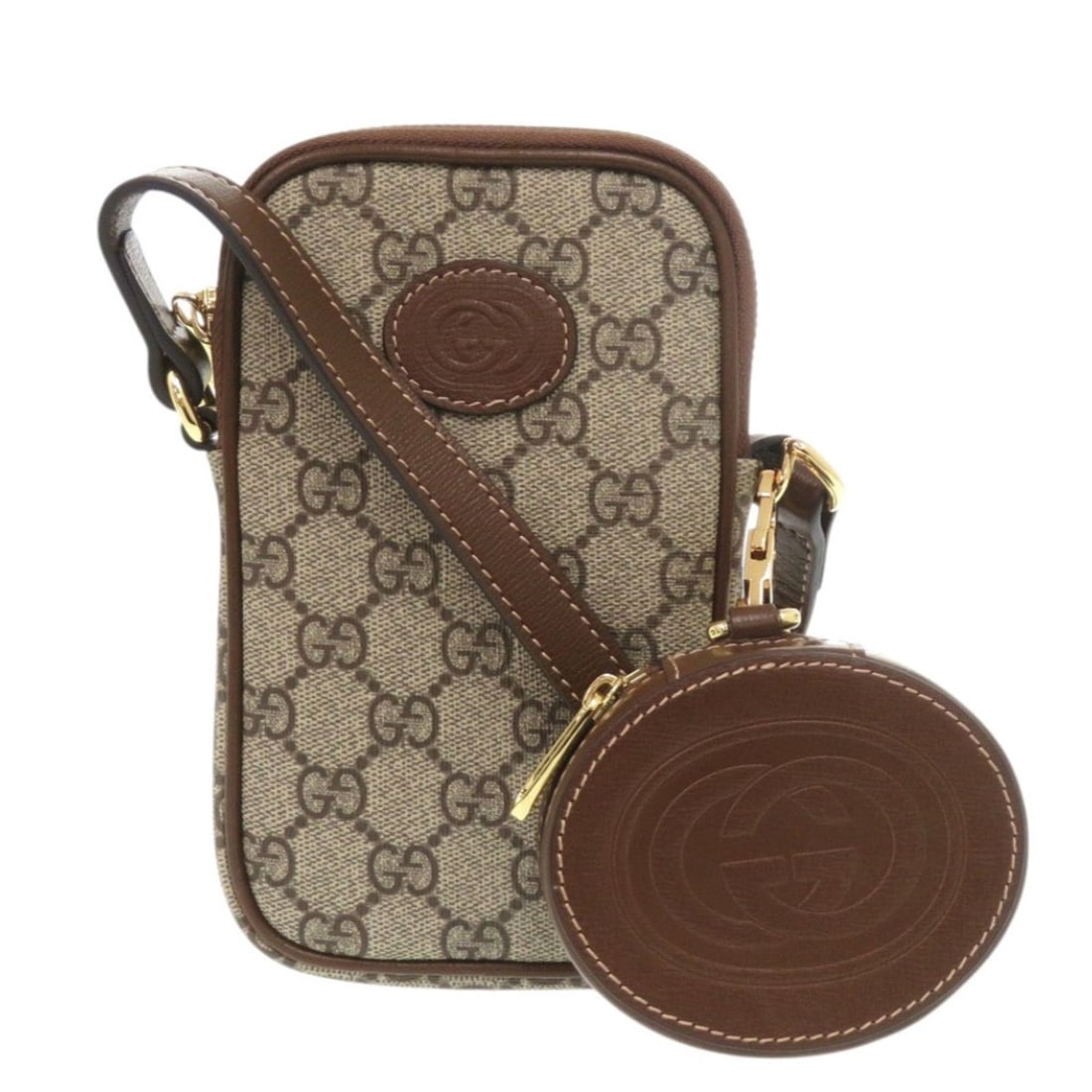 Like New Gucci Interlocking G Mini Shoulder Bag 700959 GG Supreme Brown 1197GUCCI: --- Catalog ---Category: SizeSize (HxWxD): 17.5cm x 10.5cm x 2cm / 6.88'' x 4.13'' x 0.78''Category: DesignType: Shoulder bagColor: BrownGender: WomenMaterial: GG Supreme Category: GeneralMPN: 700959B