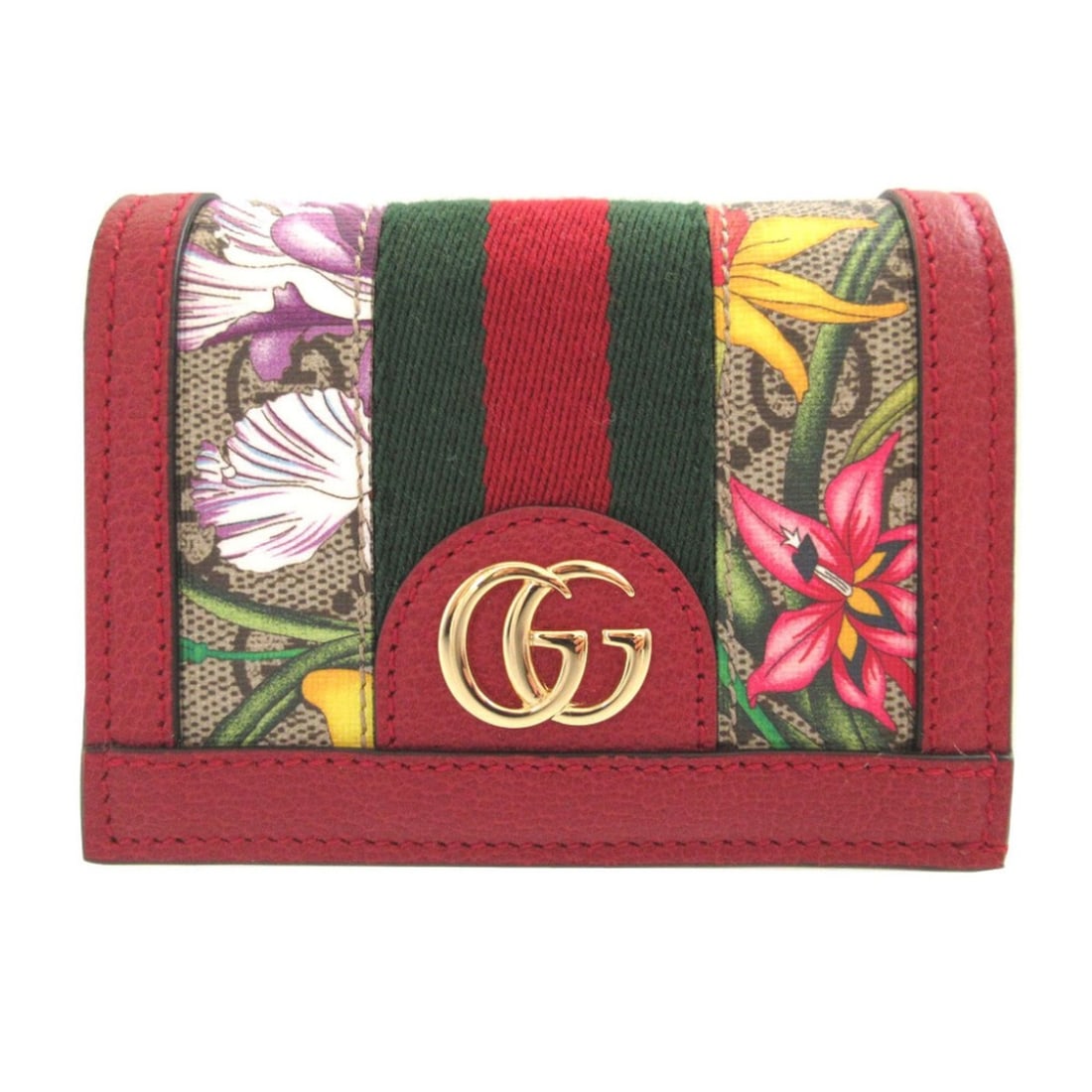 Like New Gucci 523155 Ophidia GG Flora Red Compact Bi-fold Wallet 0367GUCCI: --- Catalog ---Category: SizeSize (HxWxD): 8.3cm x 11cm x 2.5cm / 3.26'' x 4.33'' x 0.98''Category: DesignType: Wallet (bi-fold)Color: Red colorGender: WomenMaterial: PVC , Leather Category: GeneralMP