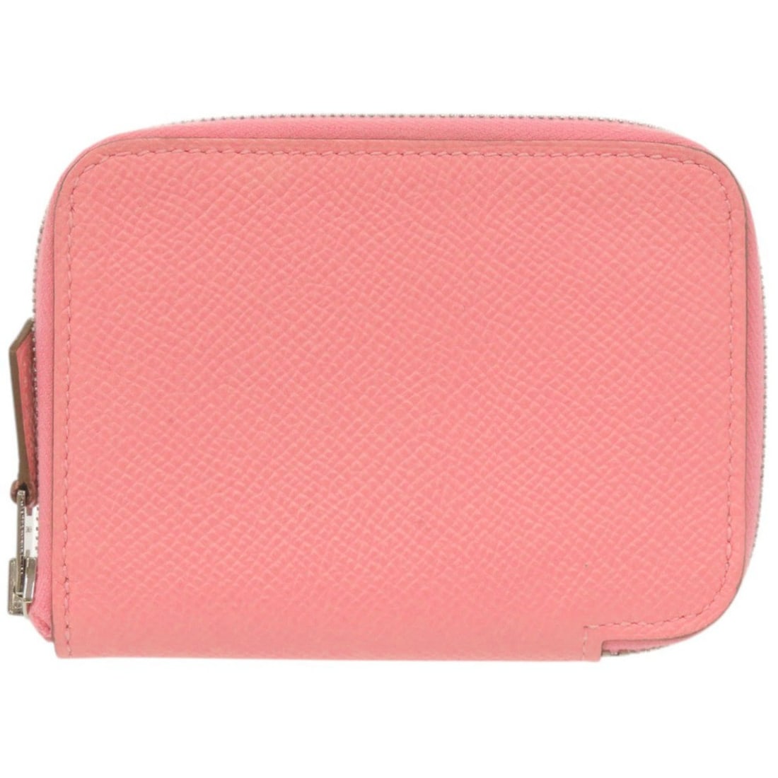 Excellent condition Hermes Azap Mini wallet, Veau Epsom leather, Rose Confetti finish, silver (1 of 11)