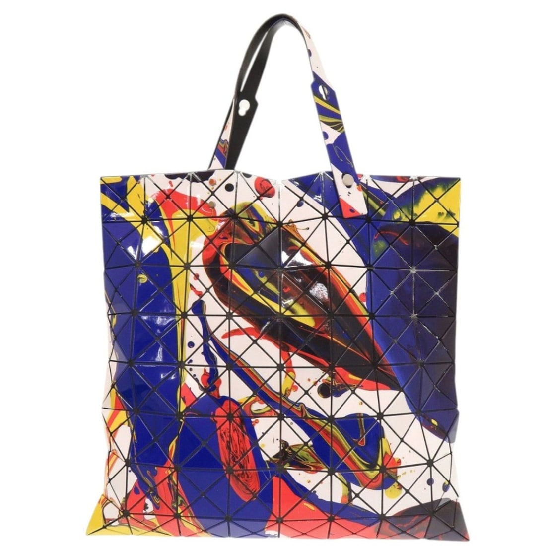Like New Issey Miyake BAOBAO Painted Polyester Blue and Red Tote Bag 1778ISSEY MIYAKE: --- Catalog ---Category: SizeSize (HxWxD): 46cm x 46cm / 18.11'' x 18.11''Category: DesignType: Tote bagColor: Blue, Red colorGender: WomenMaterial: Polyester , PVC Category: GeneralBrand: Issey Miyak