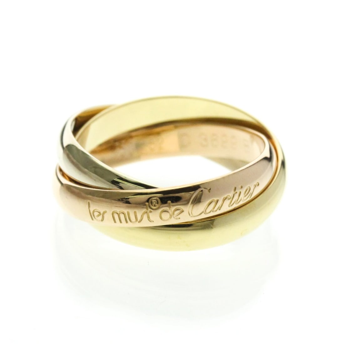Cartier Trinity Yellow Gold (18K),Pink Gold (18K),White Gold (18K) Fashion No Stone Band Ring Gold (1 of 11)
