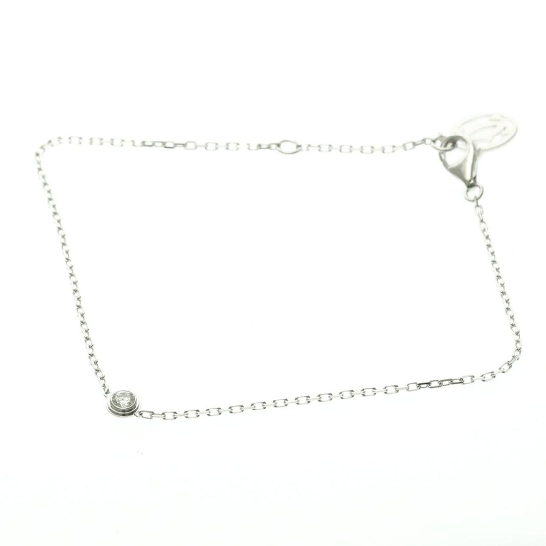 Cartier D'Amour Bracelet SM White Gold (18K) Diamond Charm Bracelet Silver (1 of 10)