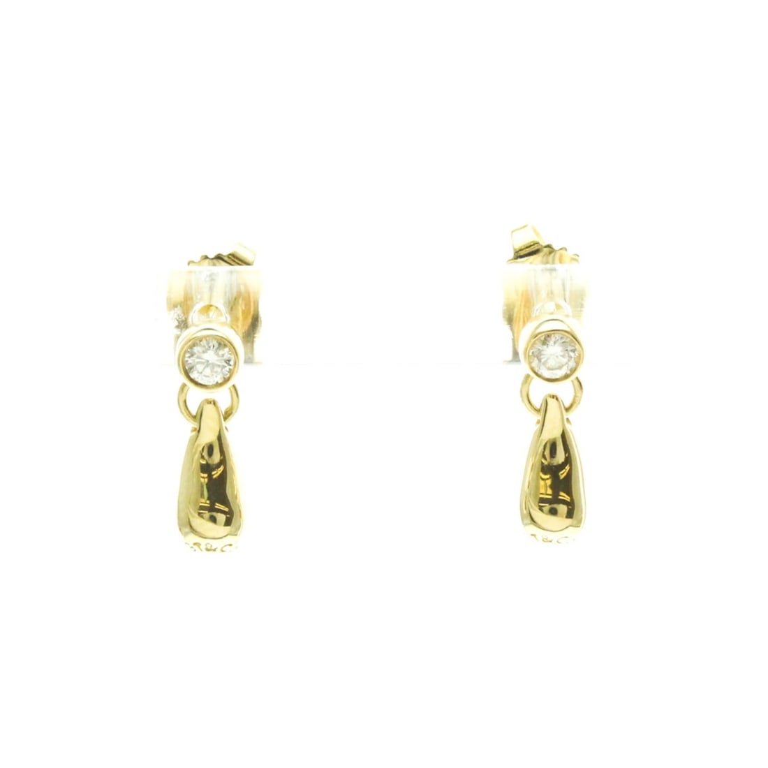 Tiffany Teardrop Diamond Earrings Diamond Yellow Gold (18K) Drop Earrings Gold (1 of 14)