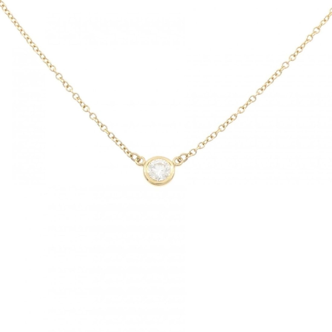 Tiffany & Co. By the Yard Necklace: --- Catalog ---Category: SizePendant Size: 4.8mm x 4.8mm / 0.18'' x 0.18''Neck Circumference: 41 cm / 16.14''Category: DesignColor: Yellow goldStone: DiamondGender: WomenMaterial: Yellow gold