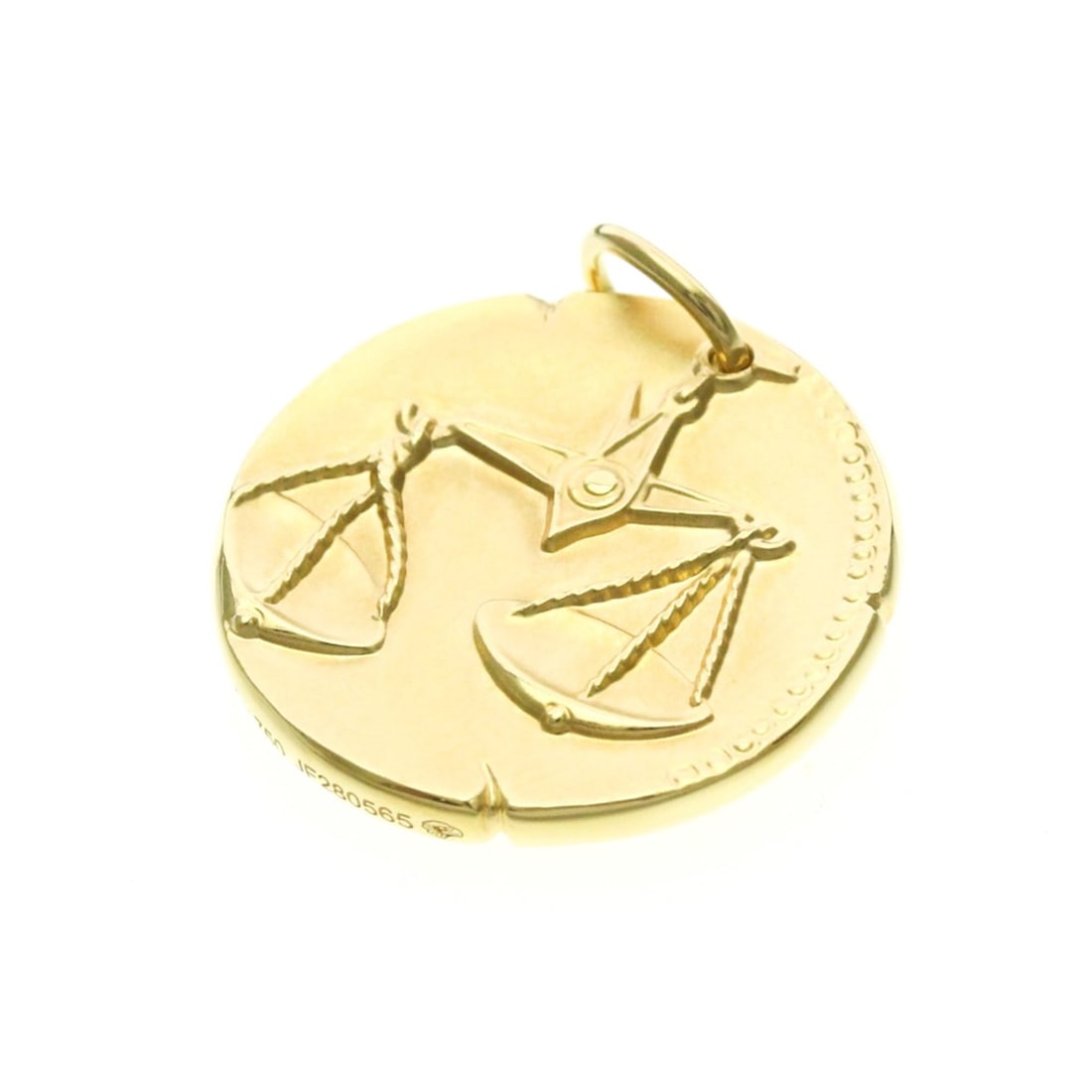 Van Cleef & Arpels Zodiac Libra Top Only Yellow Gold (18K) No Stone Women,Men Fashion Pendant: --- Catalog ---Category: SizeWeight: 8.1g / 0.28oz.Pendant Size: 21.5mm x 21.5mm / 0.84'' x 0.84''Category: DesignColor: GoldMetal: GoldStone: No StoneStyle: FashionGender: Women,MenMaterial: Yellow