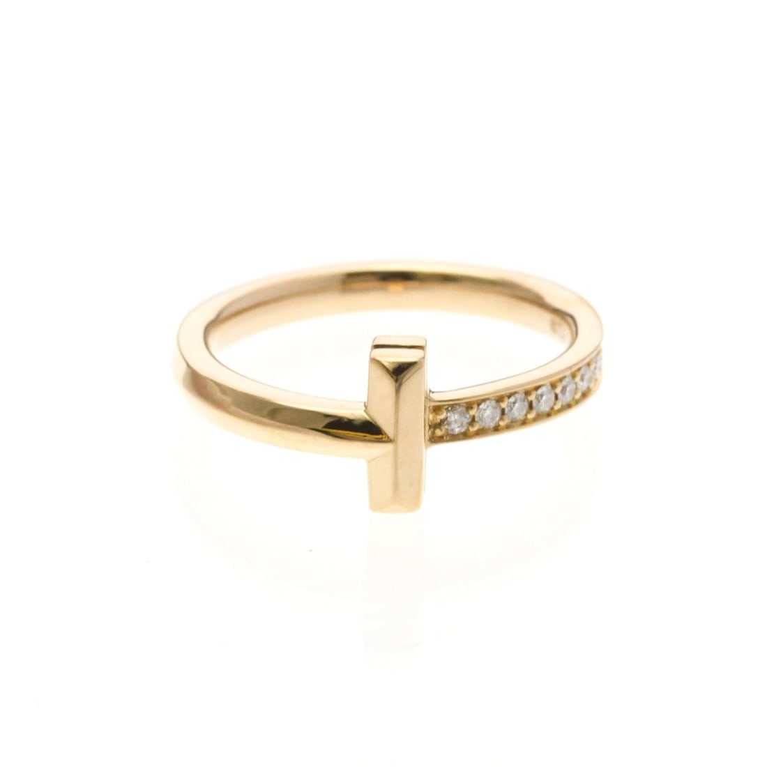 Tiffany T One Diamond Ring Pink Gold (18K) Fashion Diamond Band Ring Pink Gold (1 of 15)