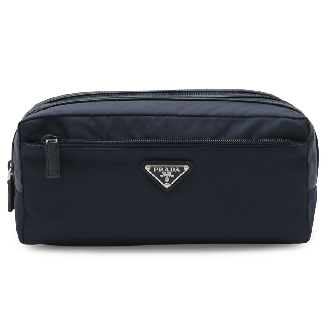 PRADA Triangle Travel Pouch, Multi-Pouch, Second Bag, Clutch Nylon, BLEU Navy, 2NA030 (1 of 13)