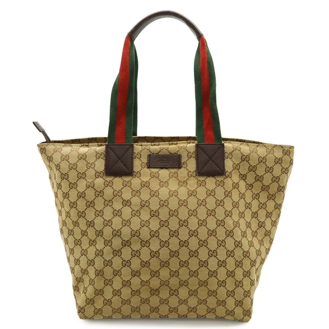 GUCCI GG Canvas Sherry Line Tote Bag Shoulder Leather Beige Dark Brown 131231: --- Catalog ---Category: SizeSize (HxWxD): 31cm x 45cm x 21cm / 12.2'' x 17.71'' x 8.26''Category: DesignType: Shoulder bag, Tote bagColor: Beige, Dark brown, Green, Red colorGender: WomenMaterial: Ny