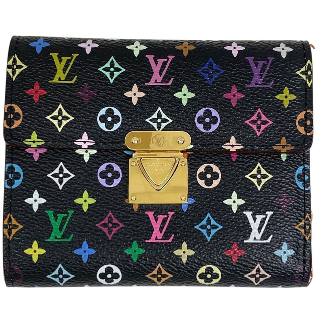 Louis Vuitton Portefeuille Koala Tri-fold Wallet, Monogram Multicolore, Noir (Black), M58015, (1 of 14)