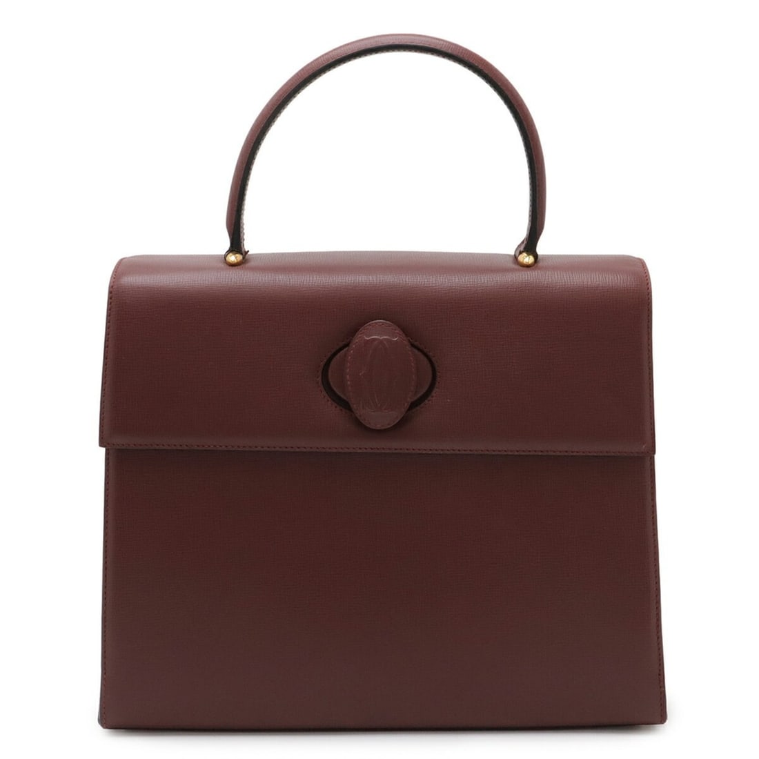 Cartier Must Line Flap Bag Handbag Calf Leather Bordeaux L1000169 (1 of 11)