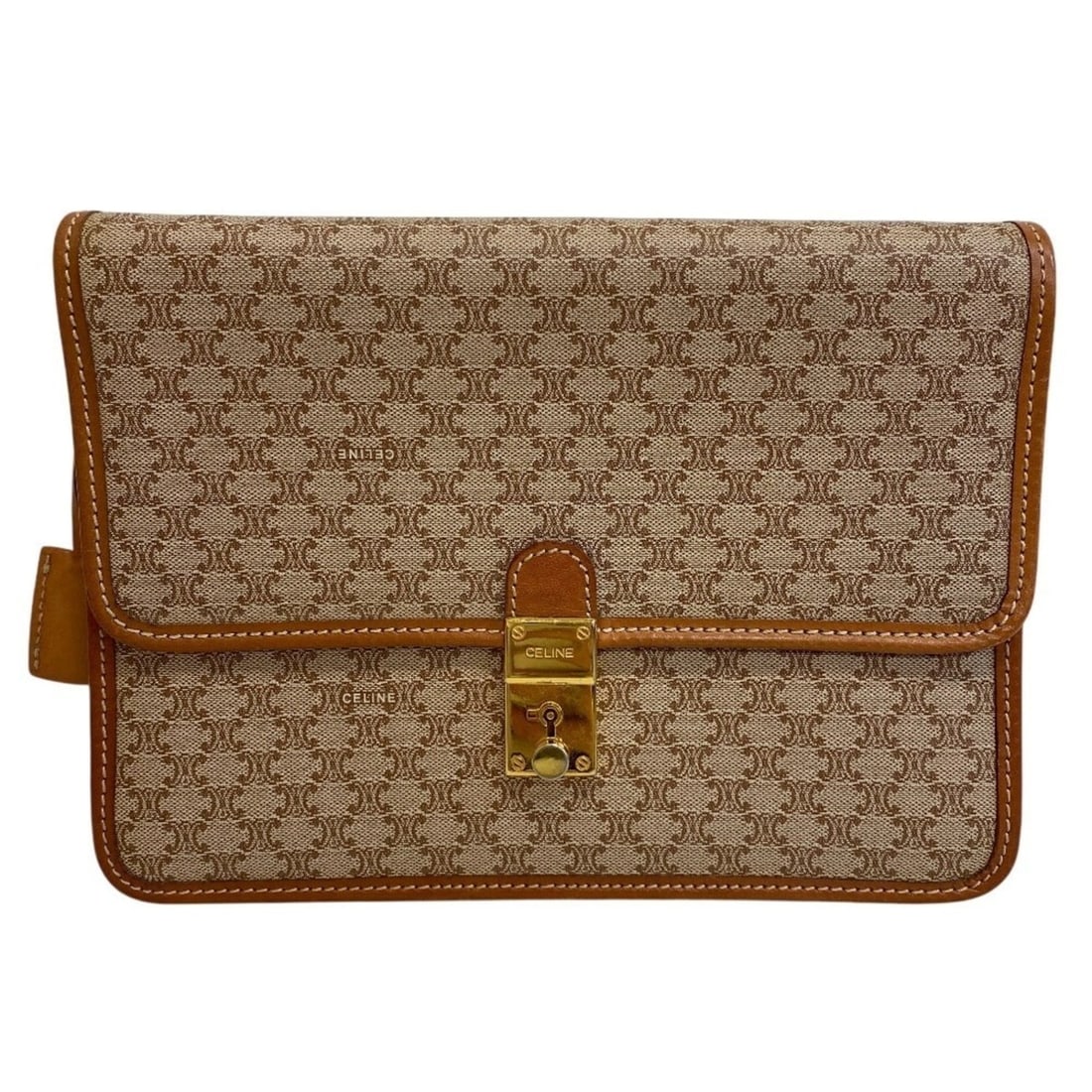 CELINE Macadam Clutch Pouch, Second Bag, Men's & Women's, Brown (1 of 16)