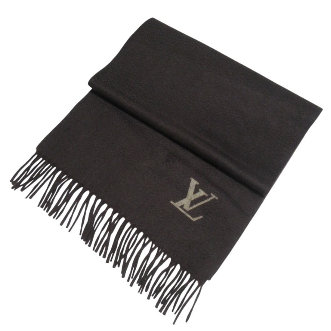 LOUIS VUITTON Echarpe Jeram Cashmere Fringe Scarf LV Brown Men's Women's: --- Catalog ---Category: SizeSize (LxW): 35.5cm x 1.5m / 13.97'' x 59.05''Category: DesignType: ShawlColor: BrownGender: Men,WomenMaterial: Cashmere Category: GeneralBrand: Louis Vuitton--- Item List