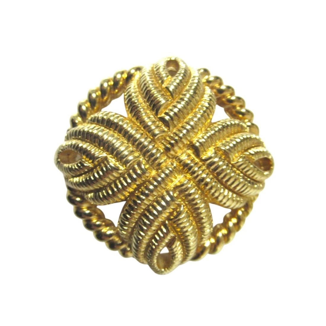 Christian Dior Vintage Flower Motif Circle Brooch GP Gold Color Women's: --- Catalog ---Category: SizeSize (HxWxD): 3.5cm x 3.5cm / 1.37'' x 1.37''Category: DesignType: BroochColor: GoldGender: WomenMaterial: Gold platingCategory: GeneralBrand: Christian Dior--- Item List 