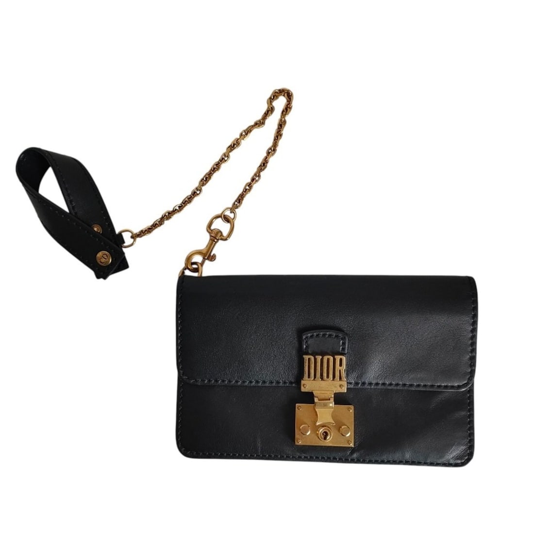 Christian Dior MA-0137 Black Chain Wallet Long with Logo Hardware for Women (1 of 20)