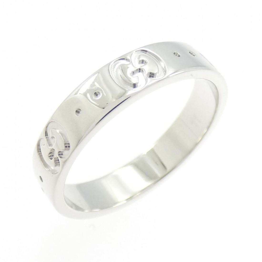 Gucci Icon Ring: --- Catalog ---Category: SizeJP Size: 11US Size: 6Category: DesignType: Band ringGender: WomenMaterial: White gold (18K)Category: GeneralMPN: 660070 J8502 9000Brand: Gucci--- Item List ---Section: