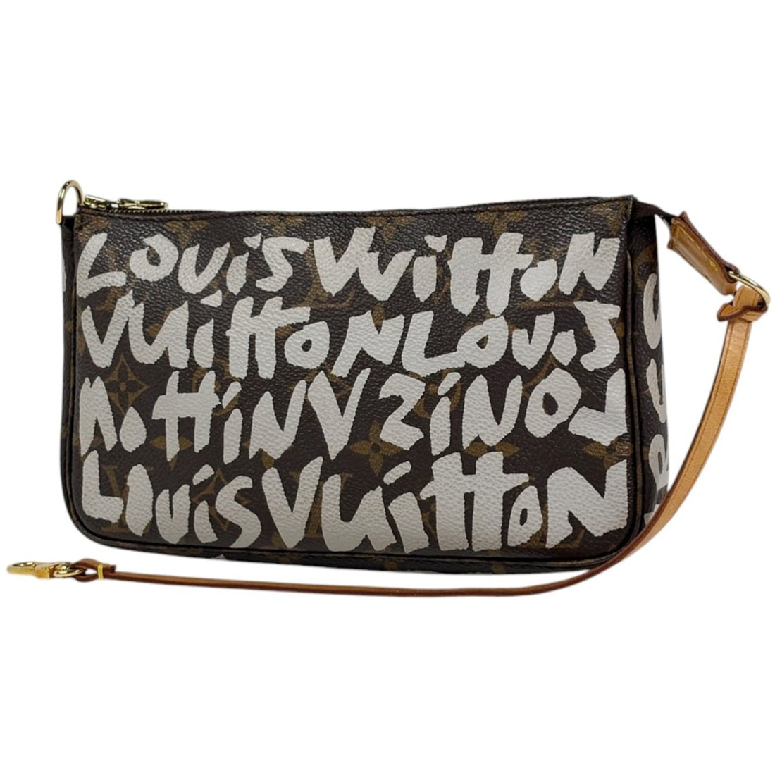 Louis Vuitton Pochette Accessoires Makeup Cosmetics Accessory Pouch Monogram Graffiti Argent M92192: --- Catalog ---Category: SizeSize (HxWxD): 12.5cm x 21cm x 3cm / 4.92'' x 8.26'' x 1.18''Category: DesignType: Pochette, PouchColor: ArgentGender: WomenClosure: ZipperMaterial: Monogram Graffiti
