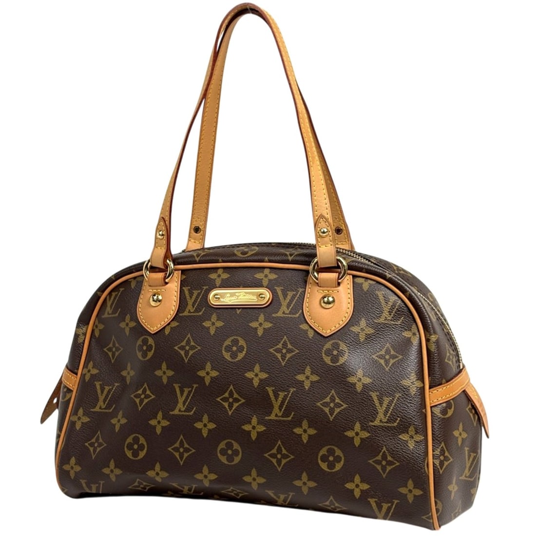 Louis Vuitton Montorgueil PM Handbag, Tote Bag, Monogram Brown, M95565, Women's: --- Catalog ---Category: SizeSize (HxWxD): 19cm x 30cm x 16cm / 7.48'' x 11.81'' x 6.29''Category: DesignType: Handbag, Tote bagColor: Brown, MonogramGender: WomenClosure: ZipperMaterial: Monogram