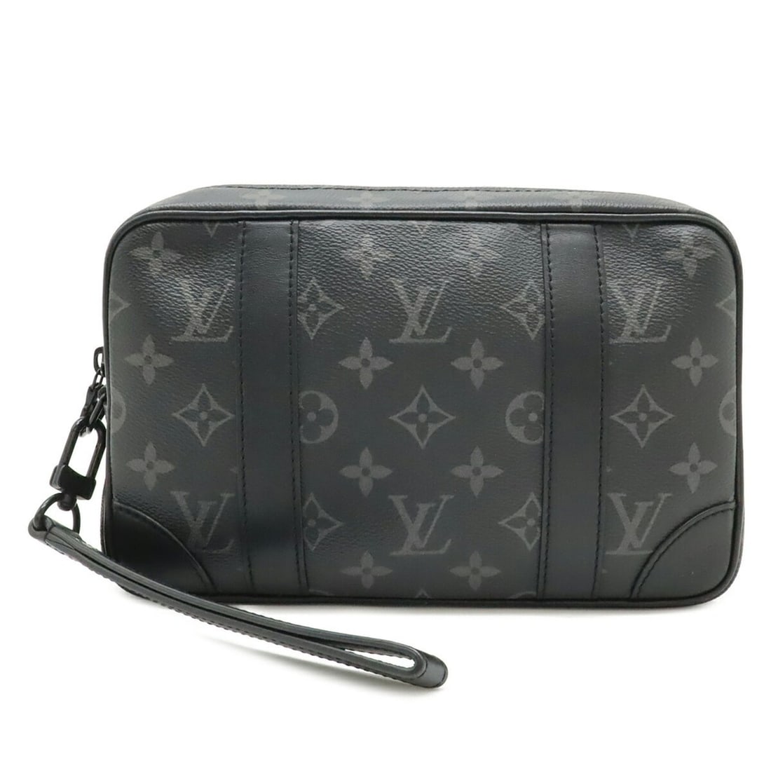 LOUIS VUITTON Louis Vuitton Monogram Eclipse Pochette Kasai Second Bag Clutch Handbag Pouch M82076 (1 of 11)