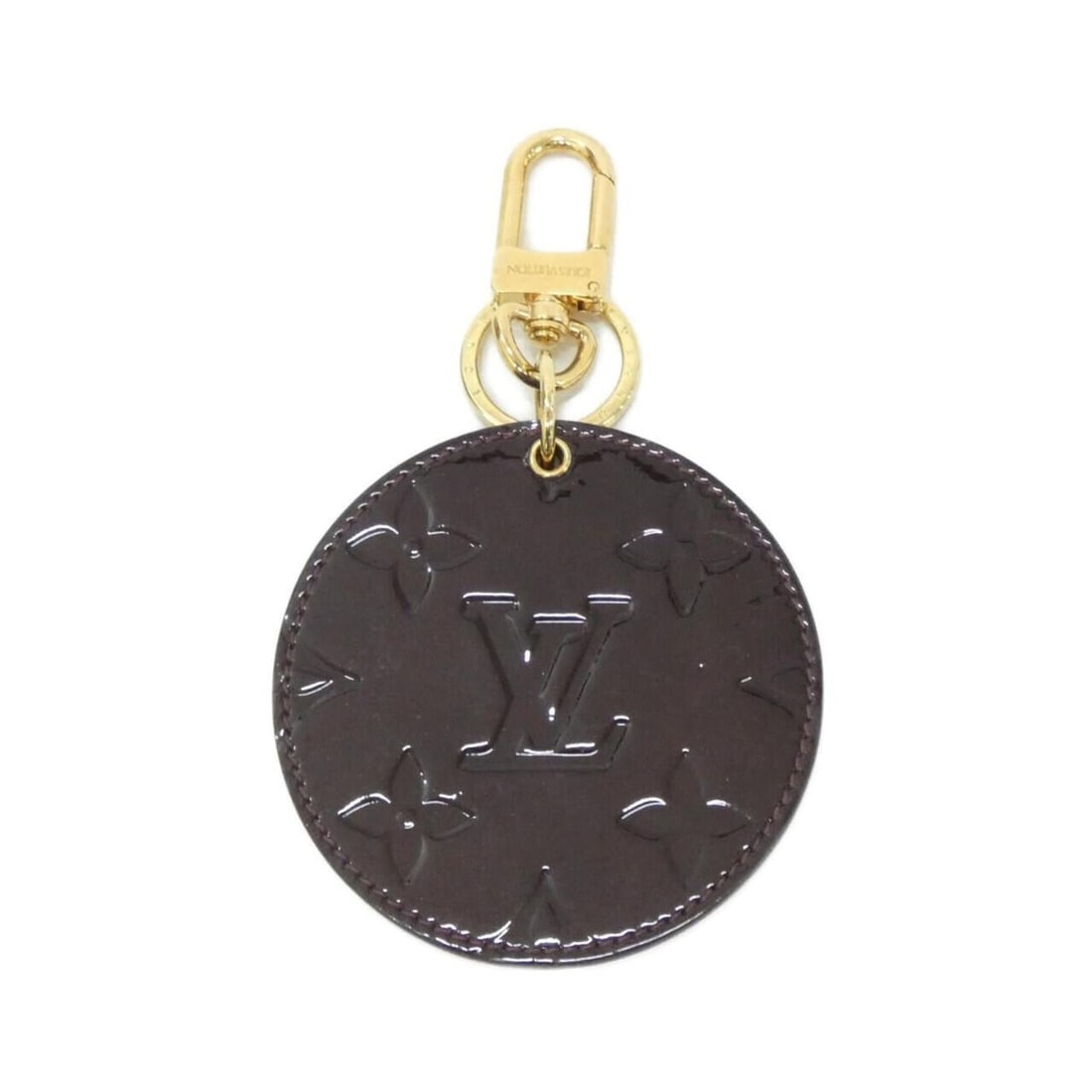 Louis Vuitton Vernis Accessory Bag Charm LV Mirror M68005 Keyring: --- Catalog ---Category: SizeChain Length: 125.00mm / 4.92''Size (HxWxD): 80.00mm x 80.00mm / 3.15'' x 3.15''Category: DesignType: Handbag charmColor: Amarante, PurpleGender: WomenMaterial: