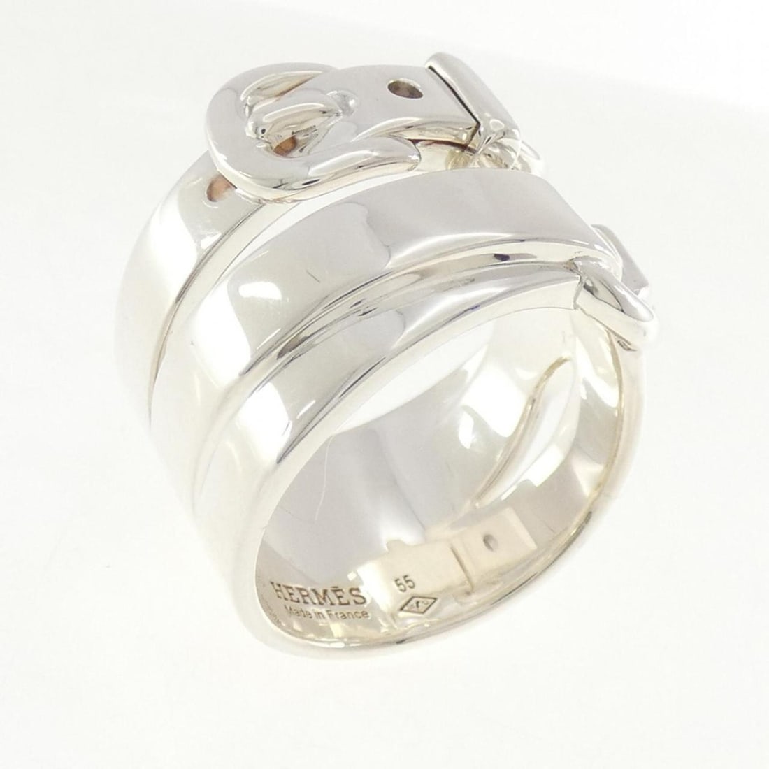 Hermes Hermès Debride Ring: --- Catalog ---Category: SizeUS Size: 7.5Brand Size: 55Category: DesignType: Band ringColor: SilverGender: Women,MenMaterial: Silver 925Category: GeneralMPN: H107071B 00052Brand: Hermes--- Item List -