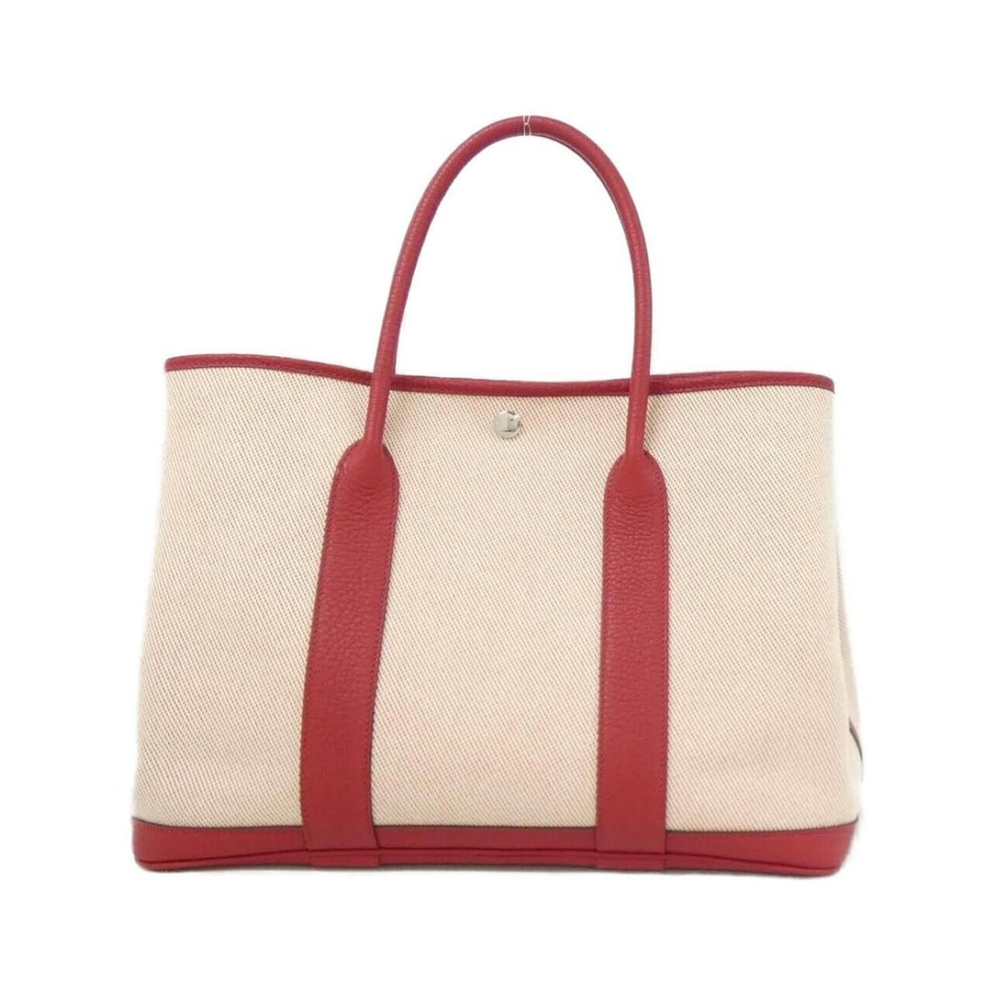 Hermes Garden Party 36cm 066781CK Handbag: --- Catalog ---Category: SizeSize (HxWxD): 26cm x 36cm x 18cm / 10.23'' x 14.17'' x 7.08''Category: DesignType: HandbagColor: Beige, Red colorGender: WomenMaterial: Toile H , Negonda leather