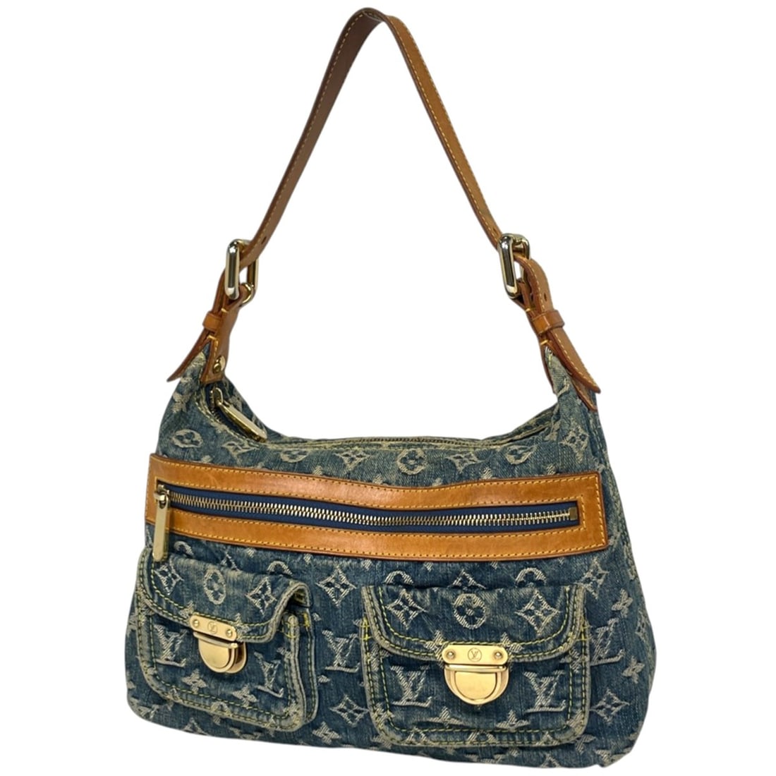 Louis Vuitton Baggy PM Shoulder Bag, One-Shoulder Handbag, Monogram Denim, Blue, M95049, Women's: --- Catalog ---Category: SizeSize (HxWxD): 21cm x 30cm x 10cm / 8.26'' x 11.81'' x 3.93''Category: DesignType: Handbag, Shoulder bagColor: BlueGender: WomenMaterial: Monogram Denim Category: