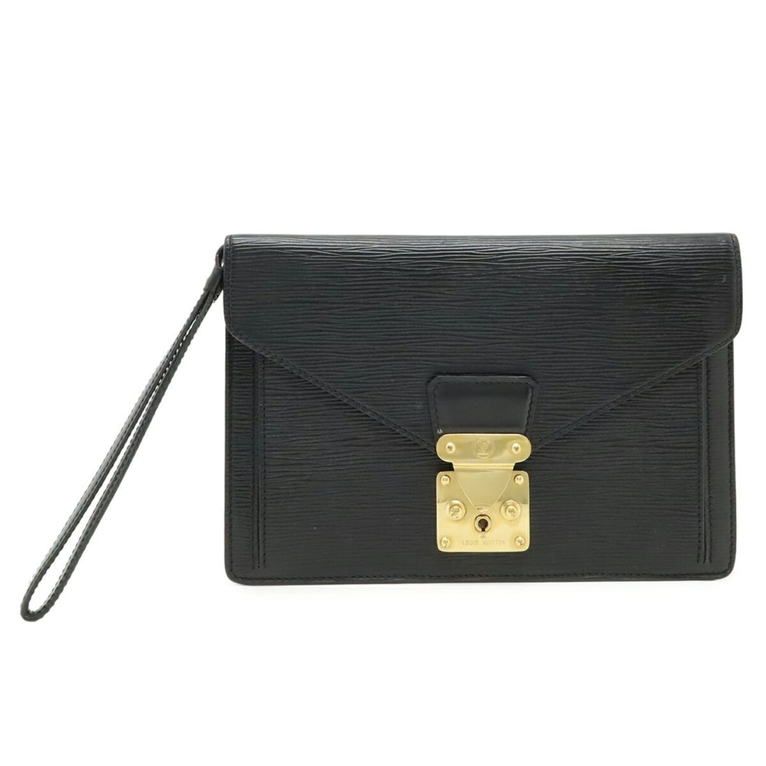 LOUIS VUITTON Louis Vuitton Epi Pochette Sellier Dragonne Second Bag Noir Black M52612 (1 of 10)