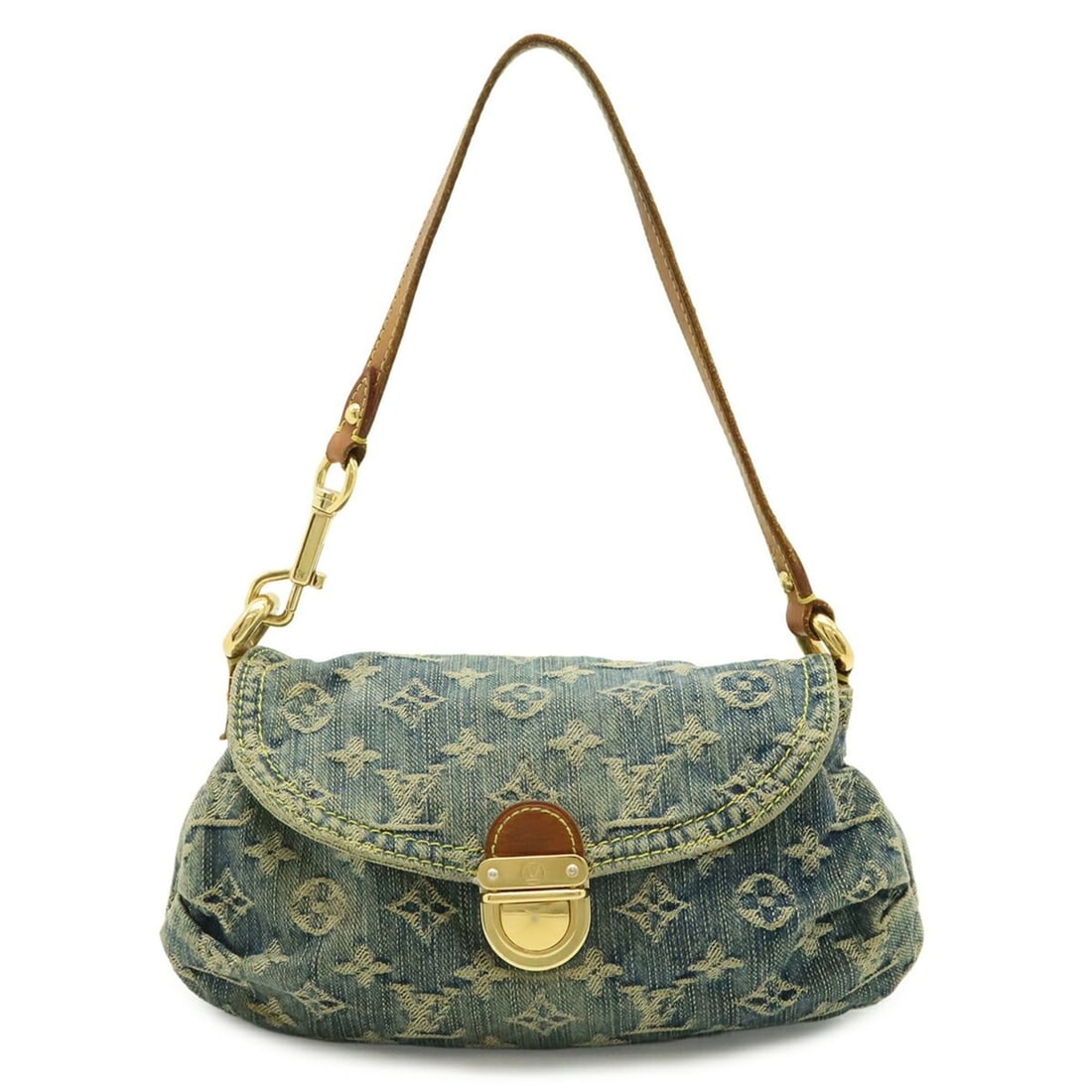 LOUIS VUITTON Louis Vuitton Monogram Denim Mini Pleaty Handbag Blue M95050: --- Catalog ---Category: SizeSize (HxWxD): 16cm x 27cm x 5cm / 6.29'' x 10.62'' x 1.96''Category: DesignType: HandbagColor: BlueGender: WomenMaterial: Monogram Denim Category: GeneralBrand: Louis