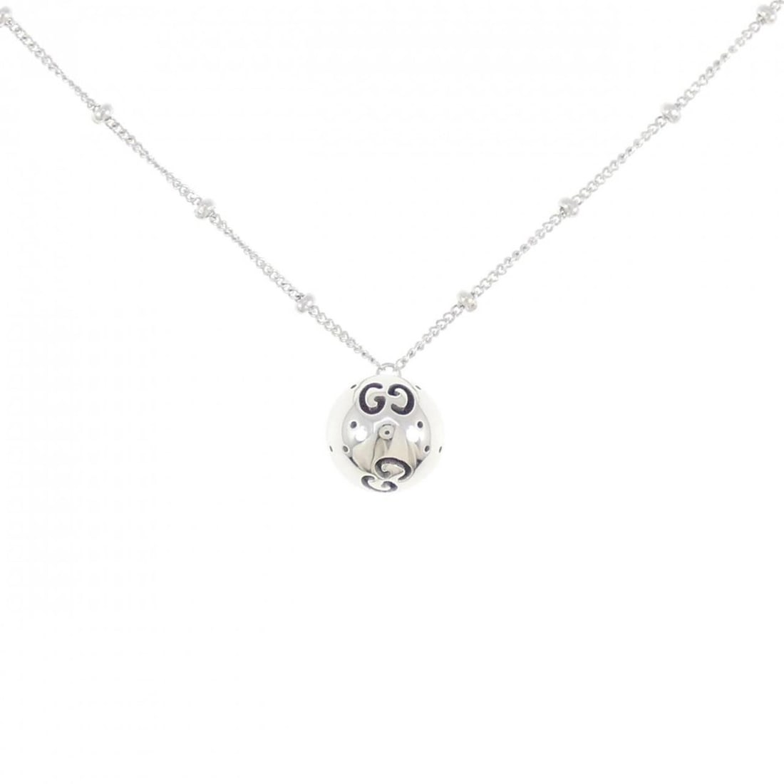 Gucci 750WG Necklace: --- Catalog ---Category: SizePendant Size: 10.7mm x 9.5mm / 0.42'' x 0.37''Neck Circumference: 40 cm - 43 cm / 15.74'' - 16.92''Category: DesignColor: White goldGender: WomenMaterial: White gold (18K)