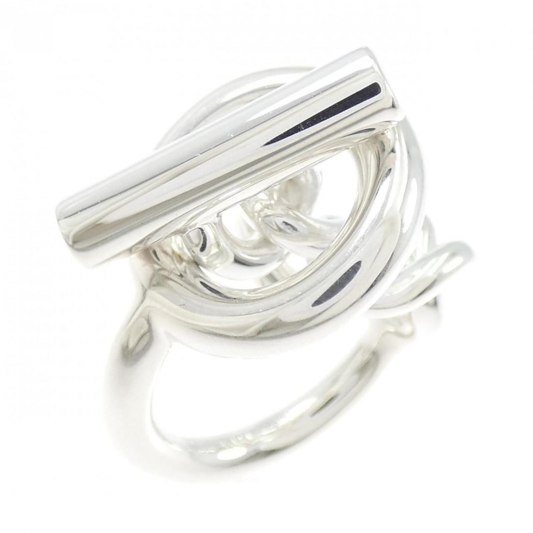 Hermes Hermès Croisette Ring: --- Catalog ---Category: SizeUS Size: 6.5Brand Size: 53Category: DesignType: Band ringColor: SilverGender: WomenMaterial: Silver 925Category: GeneralMPN: H104587BBrand: Hermes--- Item List ---Section: