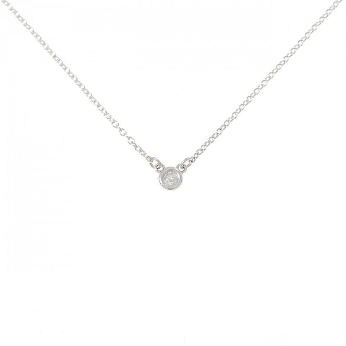 Tiffany & Co. By the Yard Necklace: --- Catalog ---Category: SizePendant Size: 3.7mm x 3.7mm / 0.14'' x 0.14''Neck Circumference: 41 cm / 16.14''Category: DesignColor: SilverStone: DiamondGender: WomenMaterial: Silver 925Necklace Type: