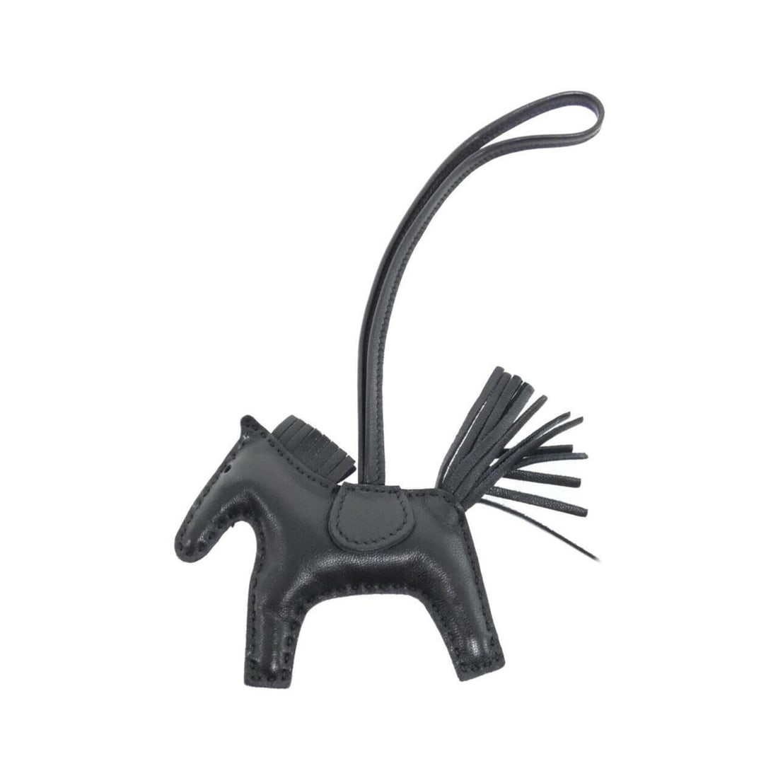 Hermes Rodeo Accessory Bag Charm PM 064929CA: --- Catalog ---Category: SizeChain Length: 370.00mm / 14.57''Size (HxWxD): 75.00mm x 85.00mm / 2.95'' x 3.35''Category: DesignType: Handbag charmColor: BlackGender: Women,MenMaterial: Agneau MiloCateg