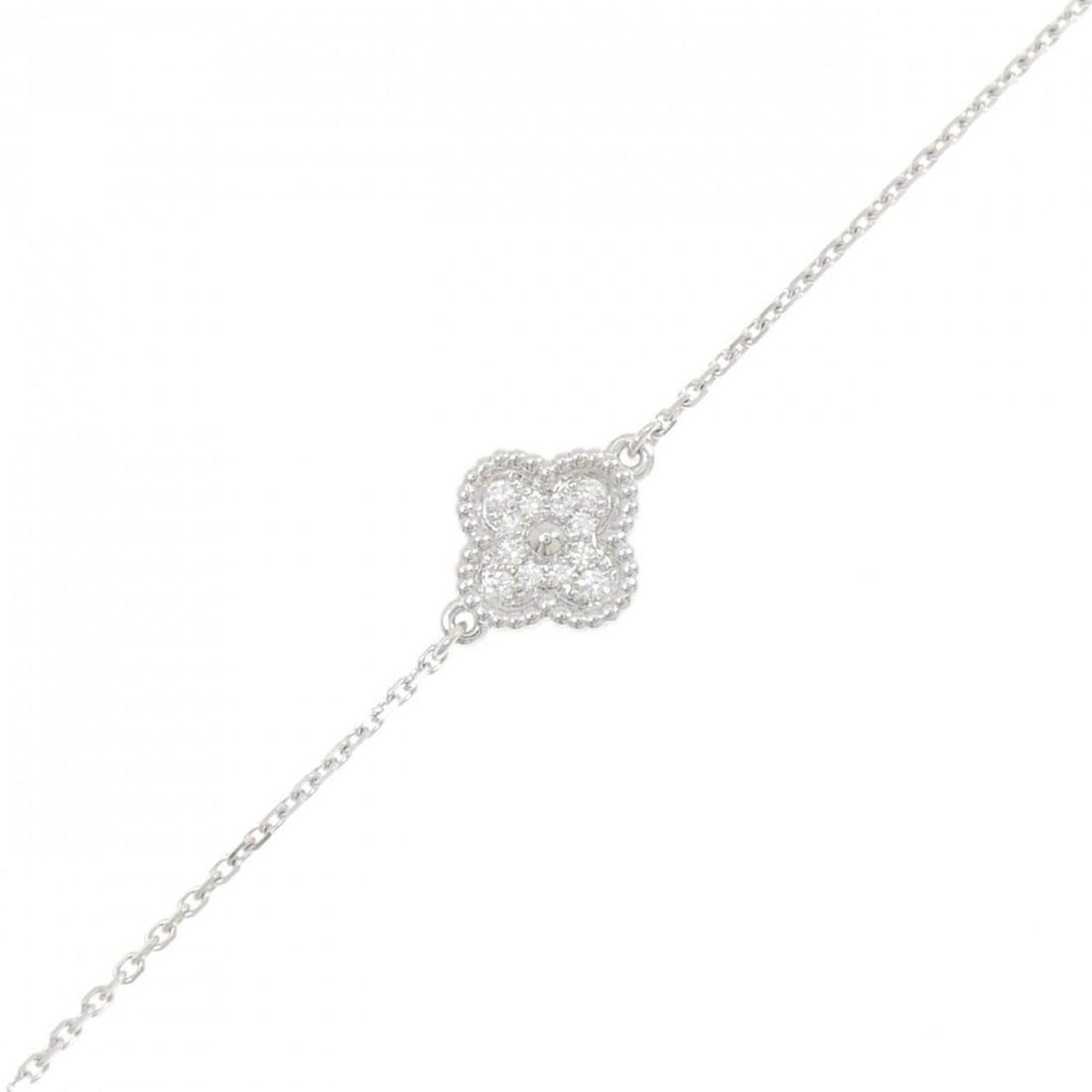 Van Cleef & Arpels Sweet Alhambra Bracelet: --- Catalog ---Category: SizeLength: 16cm - 17.5cm / 6.29'' - 6.88''Category: DesignType: Charm braceletColor: White goldStone: DiamondGender: WomenMaterial: White gold (18K)Category: GeneralBrand: Va