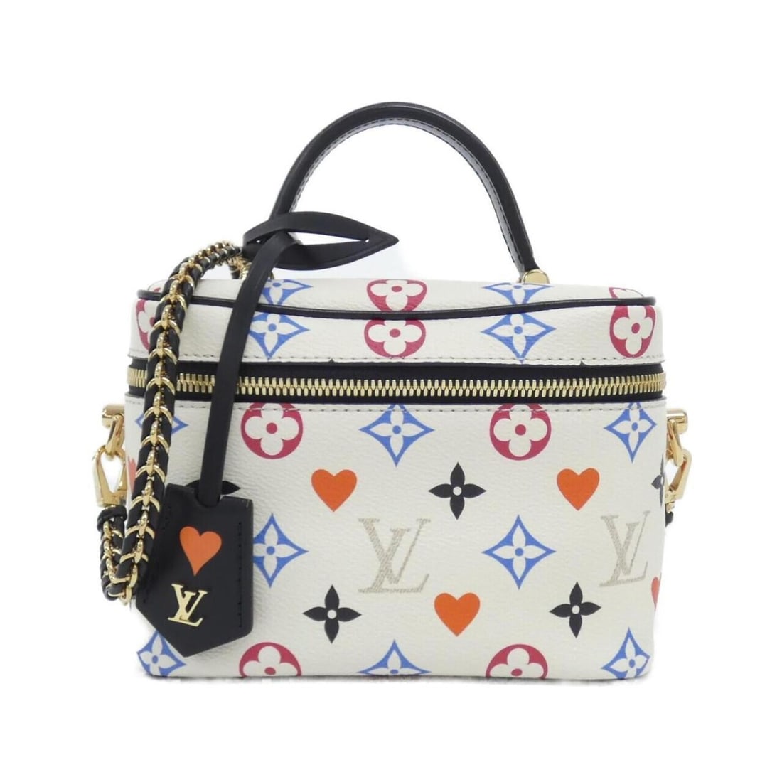 Louis Vuitton GameOn Monogram Vanity M57458 Handbag: --- Catalog ---Category: SizeSize (HxWxD): 13cm x 19cm x 11cm / 5.11'' x 7.48'' x 4.33''Category: DesignType: HandbagColor: Multi-color, WhiteGender: Women,MenMaterial: Coated canvas Category: