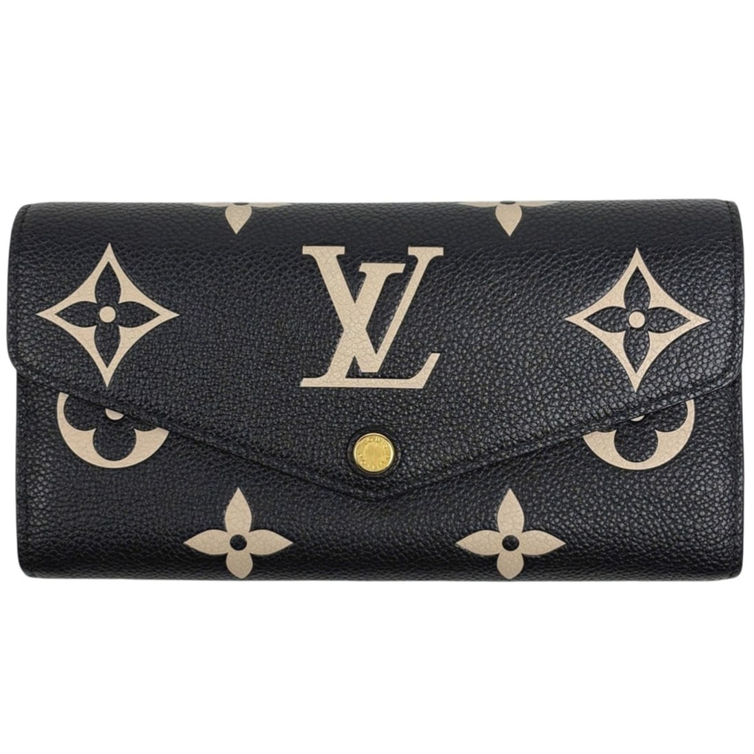Louis Vuitton Portefeuille Sarah Bicolor Bi-fold Long Wallet, Monogram Empreinte, Noir (Black) & (1 of 14)