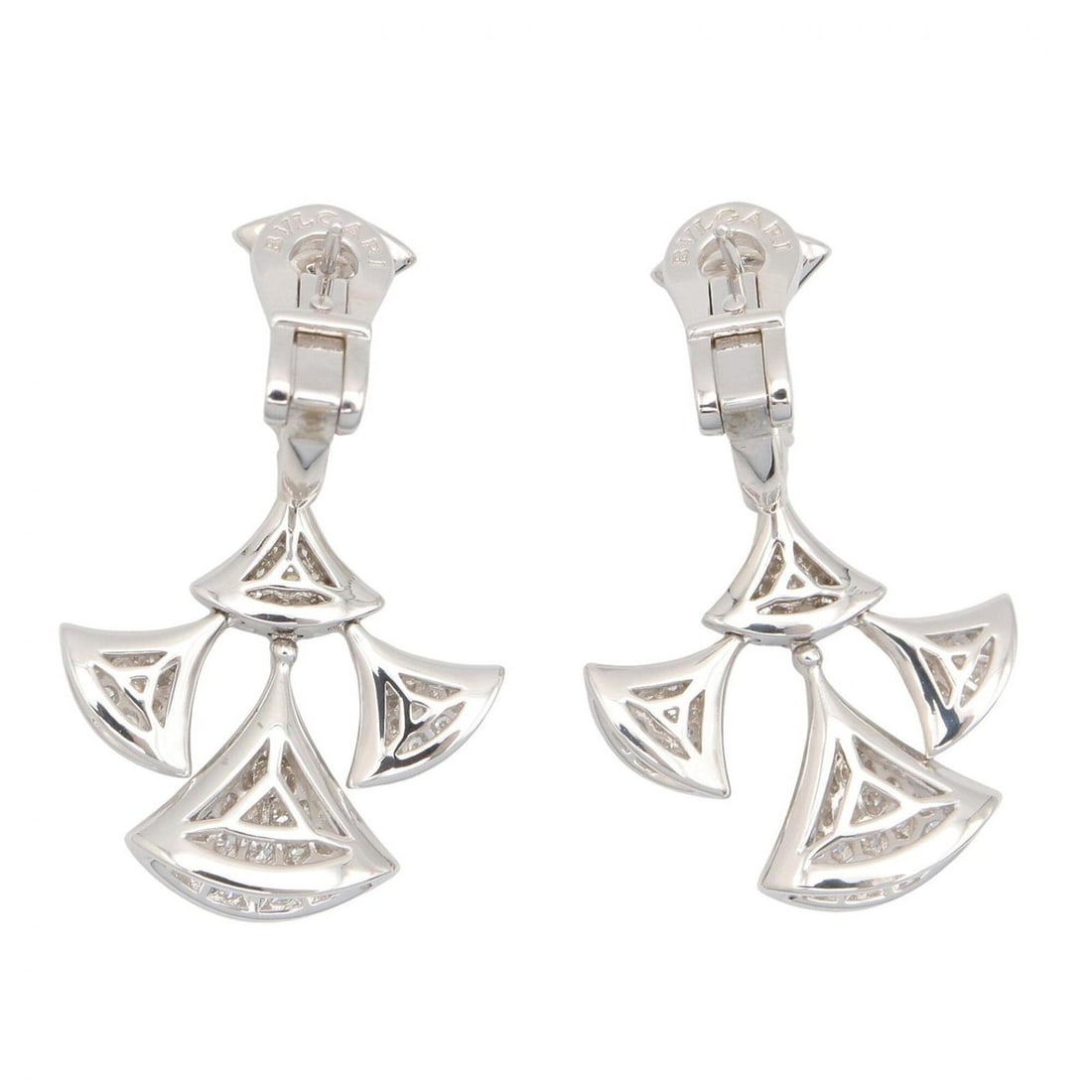 Bulgari BVLGARI Diva's Dream Diamond Earrings, 18KWG (White Gold), Diamond, Women's, Clear/Silver (1 of 10)