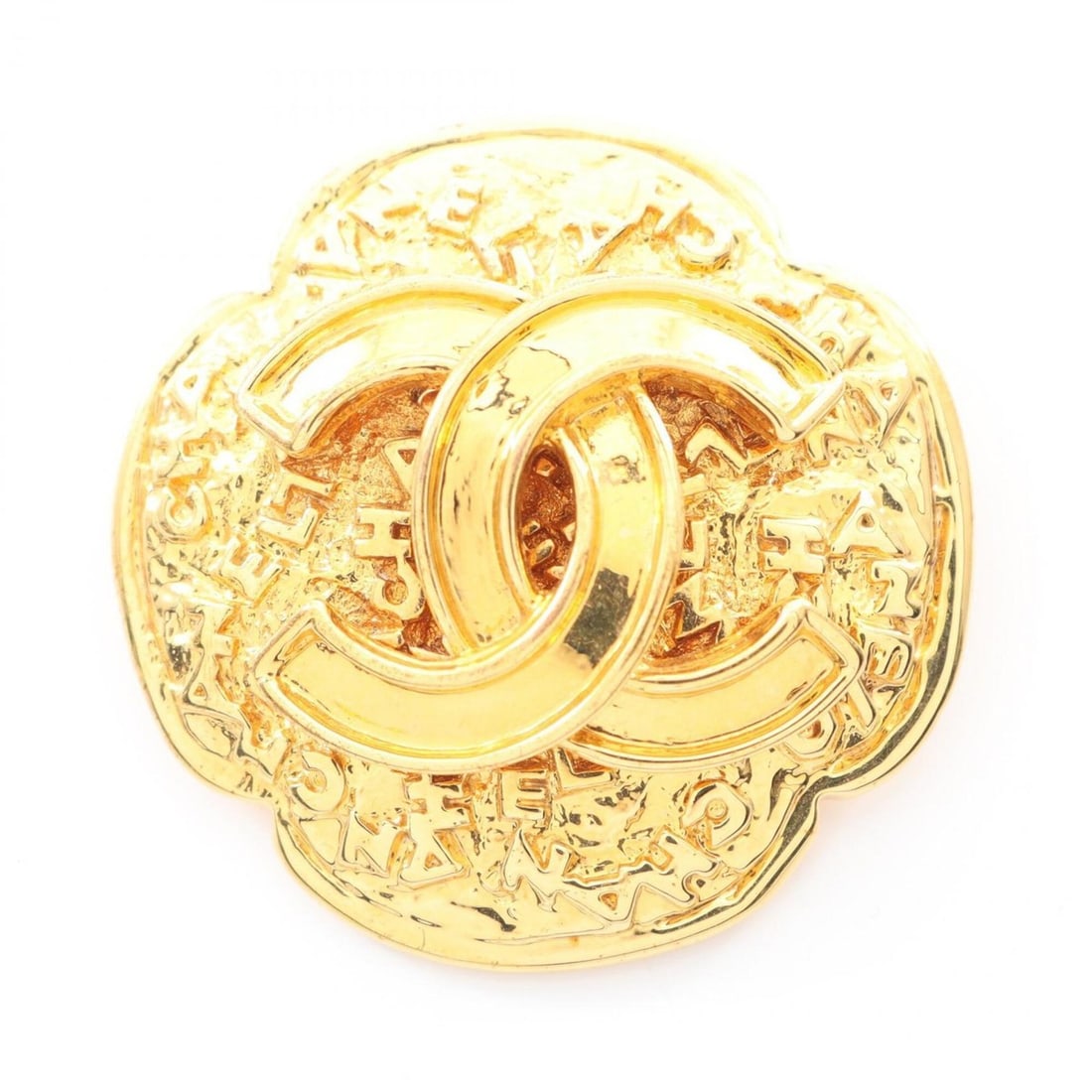 Chanel Coco Mark Brooch Accessory, Gold Plated (GP), Women's, Tone (1 of 10)