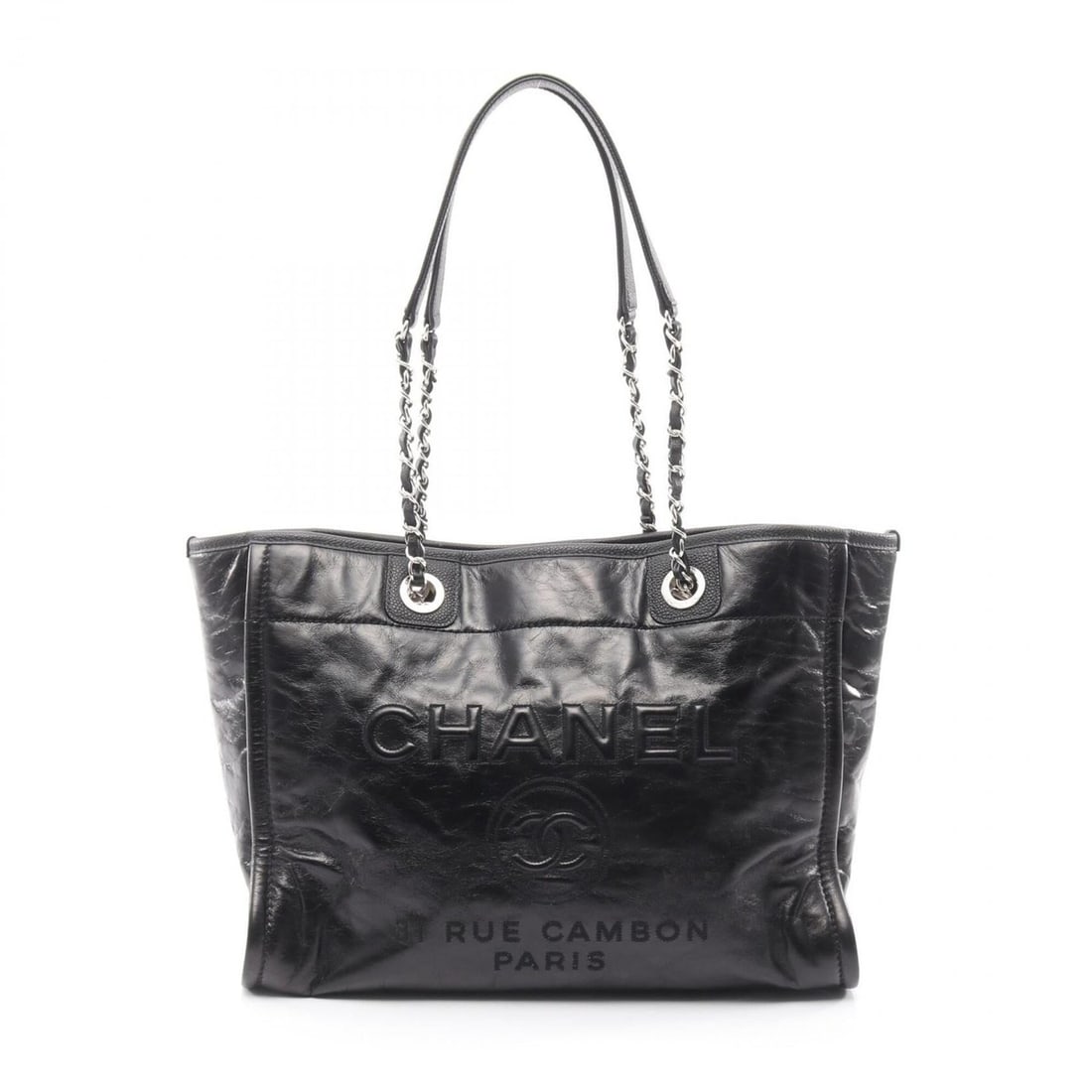 Chanel Deauville Tote Bag Handbag, Caviar Leather (Grained Calfskin), Women's, Black, A67001: --- Catalog ---Category: SizeSize (HxWxD): 26cm x 35cm x 14cm / 10.23'' x 13.77'' x 5.51''Category: DesignType: Handbag, Tote bagColor: BlackGender: WomenMaterial: Grained Calfskin Category: GeneralMP