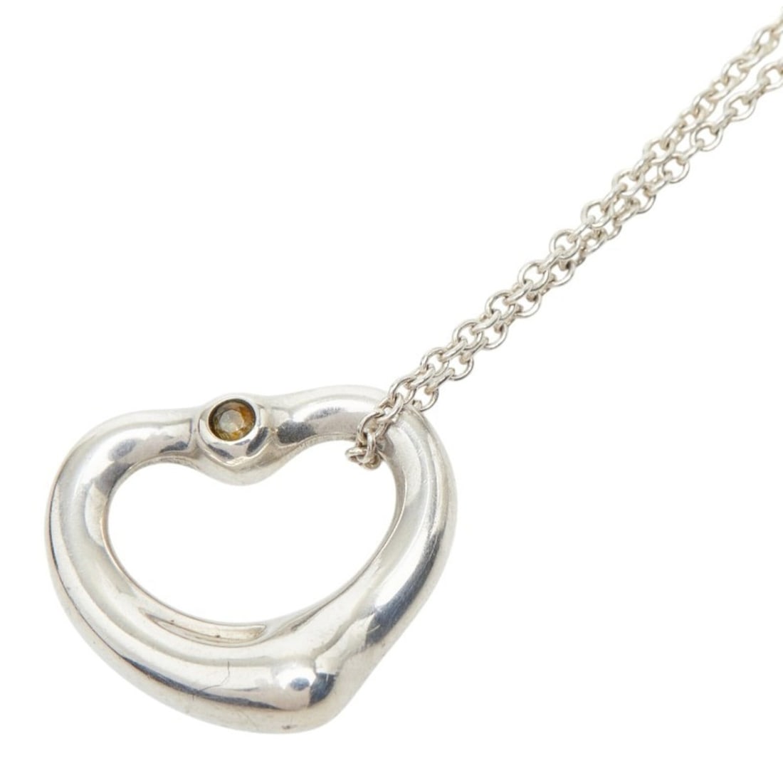 Tiffany & Co. Open Heart Necklace, SV925 Silver, Women's.: --- Catalog ---Category: SizePendant Size: 13.7mm x 15.3mm / 0.53'' x 0.6''Neck Circumference: 40 cm / 15.74''Category: DesignGender: WomenMaterial: Silver, Silver 925Necklace Type: NecklaceCategory: