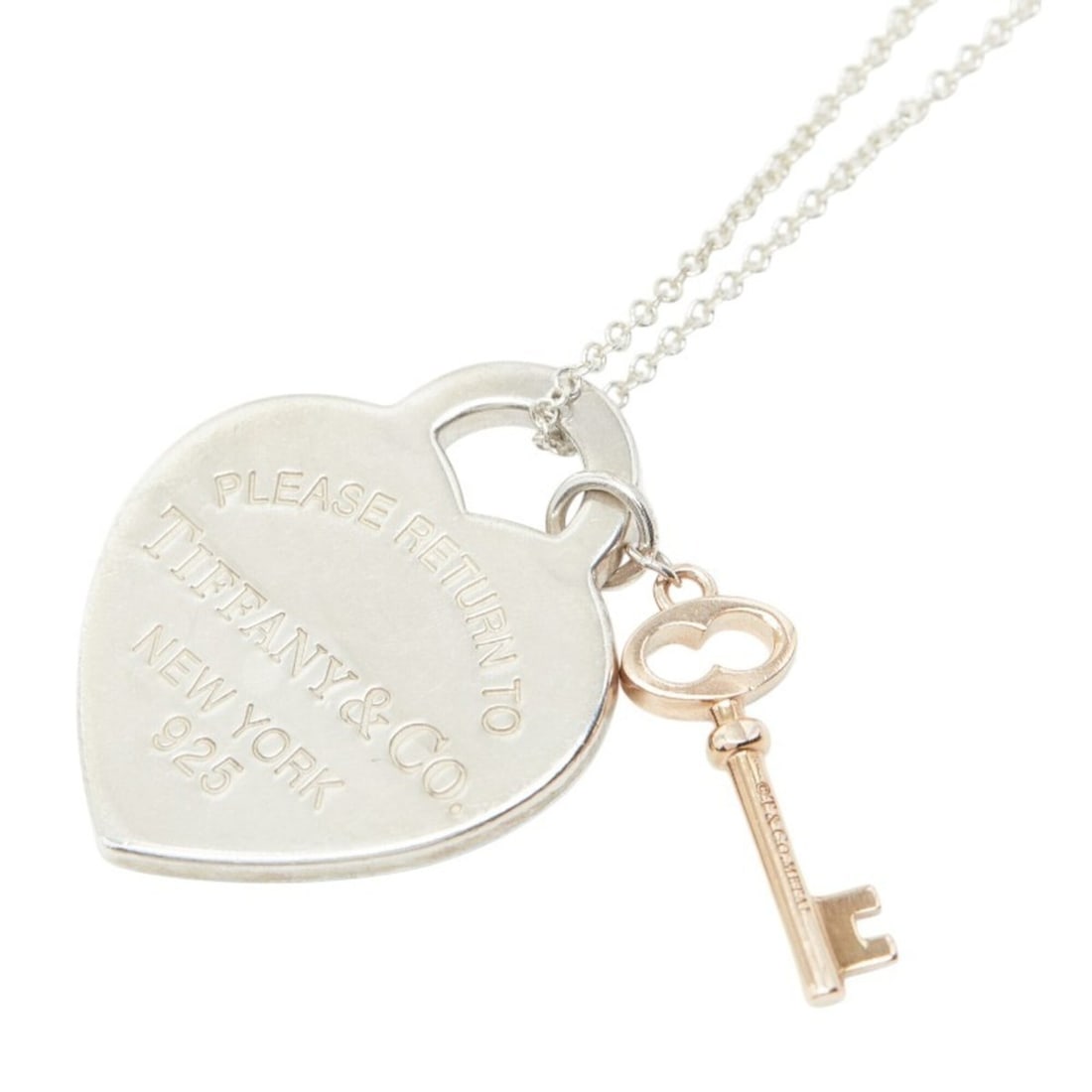 Tiffany & Co. Return to Heart Tag Key Pendant Necklace, SV925 Silver, Women's.: --- Catalog ---Category: SizePendant Size: 25.1mm x 20.5mm / 0.98'' x 0.8''Neck Circumference: 42 cm / 16.53''Category: DesignGender: WomenMaterial: Silver, Silver 925Necklace Type: Pendant necklaceCa