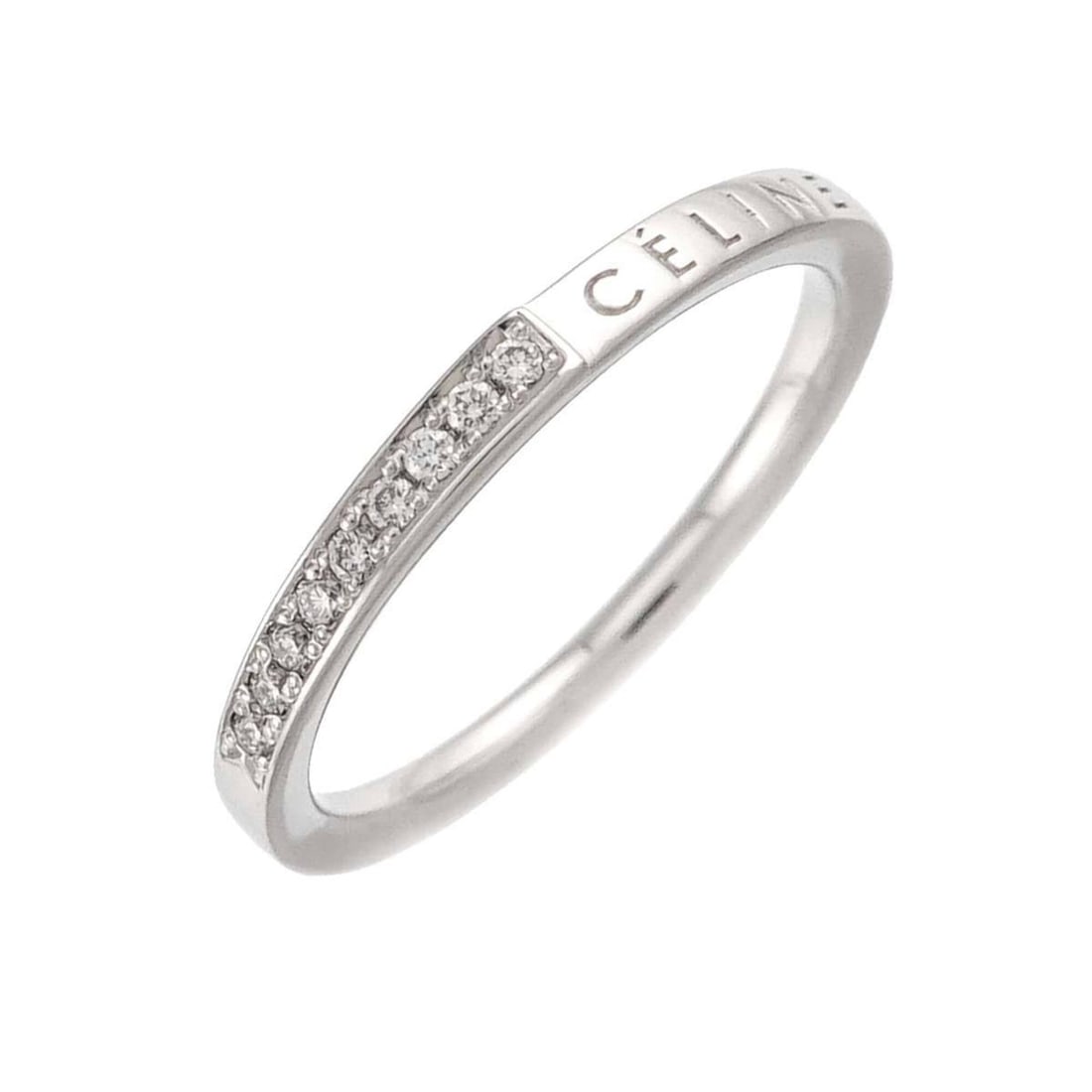 Celine CELINE Diamond Ring Pt Platinum: --- Catalog ---Category: SizeJP Size: 7US Size: 4Category: DesignType: Band ringGender: WomenMaterial: Platinum 950Category: GeneralBrand: Celine--- Item List ---Section: ConditionRanking: Rank SA Use