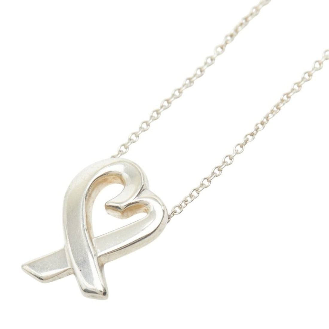 Tiffany & Co. Loving Heart Necklace, SV925 Silver, Women's.: --- Catalog ---Category: SizePendant Size: 15mm x 10.8mm / 0.59'' x 0.42''Neck Circumference: 42 cm / 16.53''Category: DesignGender: WomenMaterial: Silver, Silver 925Necklace Type: NecklaceCategory: G