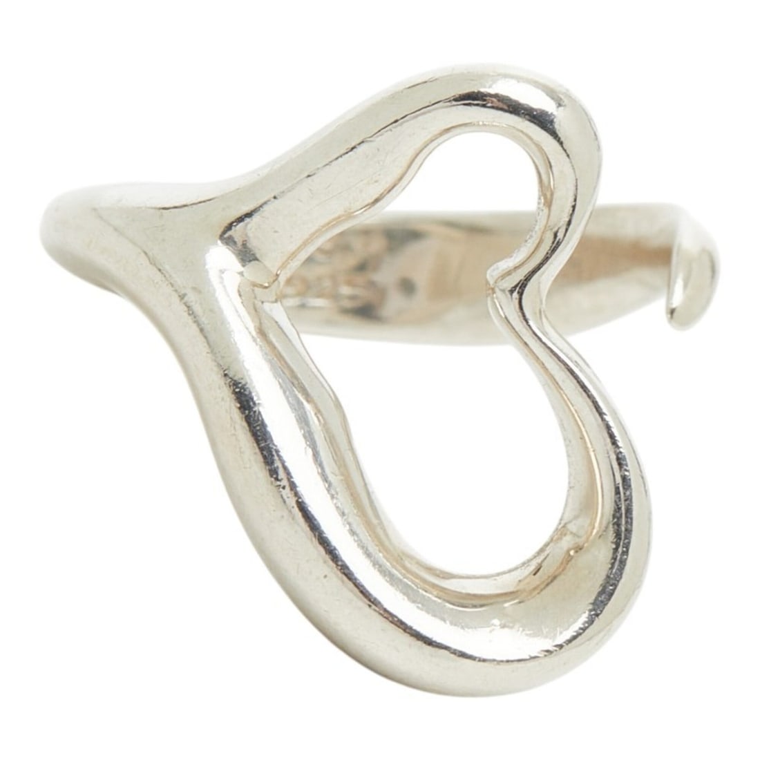Tiffany & Co. Open Heart Ring, Sterling Silver (SV925), Women's Ring.: --- Catalog ---Category: SizeJP Size: 10US Size: 5.5Category: DesignType: Band ringGender: WomenMaterial: Silver, Silver 925Category: GeneralLine: Open HeartBrand: Tiffany--- Item List ---Section: