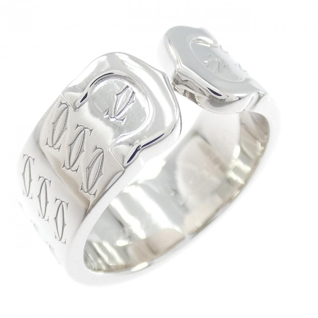 Cartier 2C 2000 Christmas Limited Edition Ring: --- Catalog ---Category: SizeUS Size: 6.5Brand Size: 53Category: DesignType: Band ringColor: White goldGender: WomenMaterial: White gold (18K)Category: GeneralBrand: Cartier--- Item List ---Section: