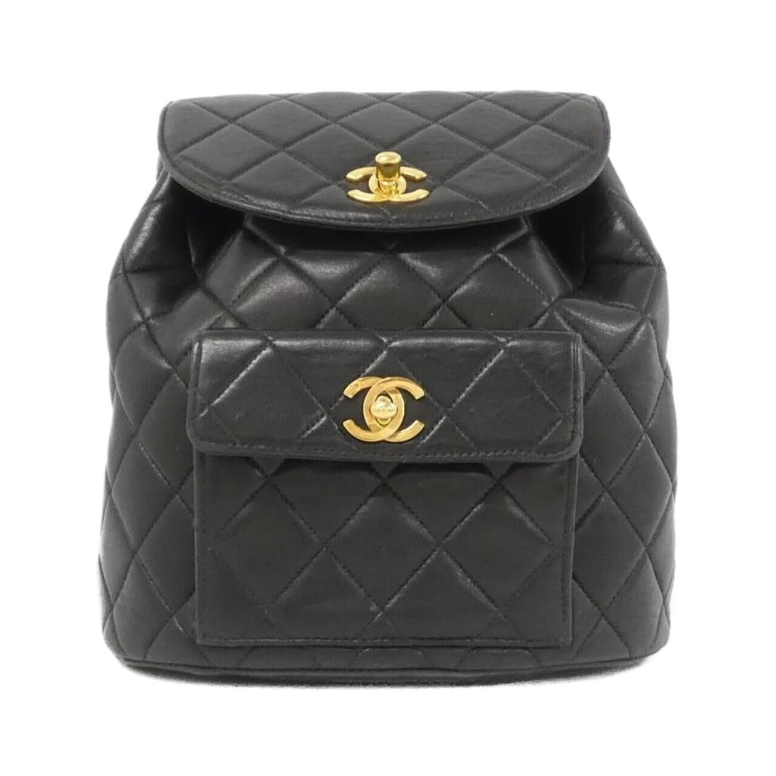 Chanel 04194 Backpack: --- Catalog ---Category: SizeSize (HxWxD): 24cm x 21.5cm x 9.5cm / 9.44'' x 8.46'' x 3.74''Category: DesignType: BackpackColor: BlackGender: WomenMaterial: Leather Leather/Fur Type: LambskinCategory: