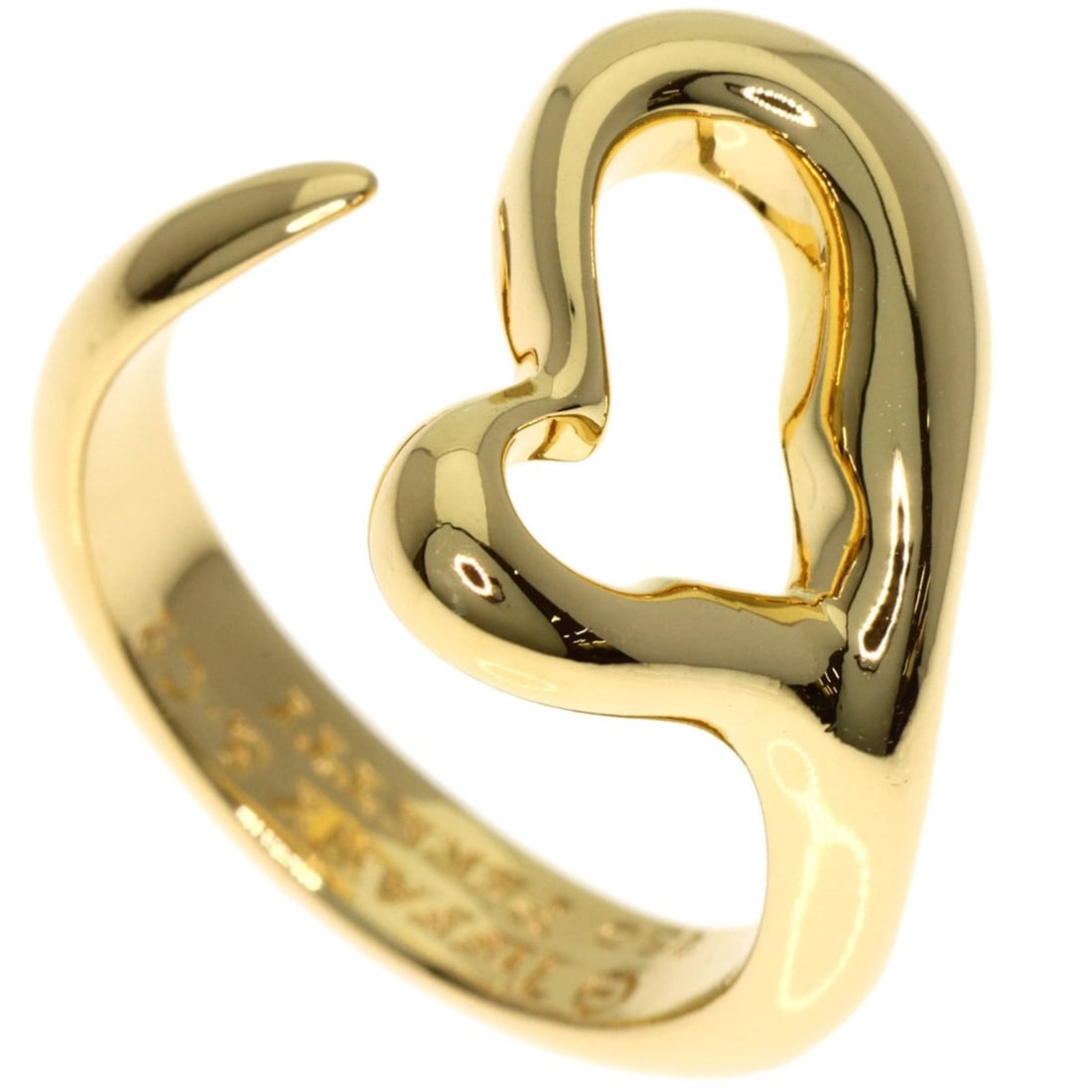 Tiffany & Co. Open Heart Ring, 18K Yellow Gold, Women's.: --- Catalog ---Category: SizeJP Size: 11US Size: 6Category: DesignType: Band ringGender: WomenMaterial: Yellow gold (18K)Category: GeneralLine: Open HeartBrand: Tiffany--- Item List ---Section: Condit